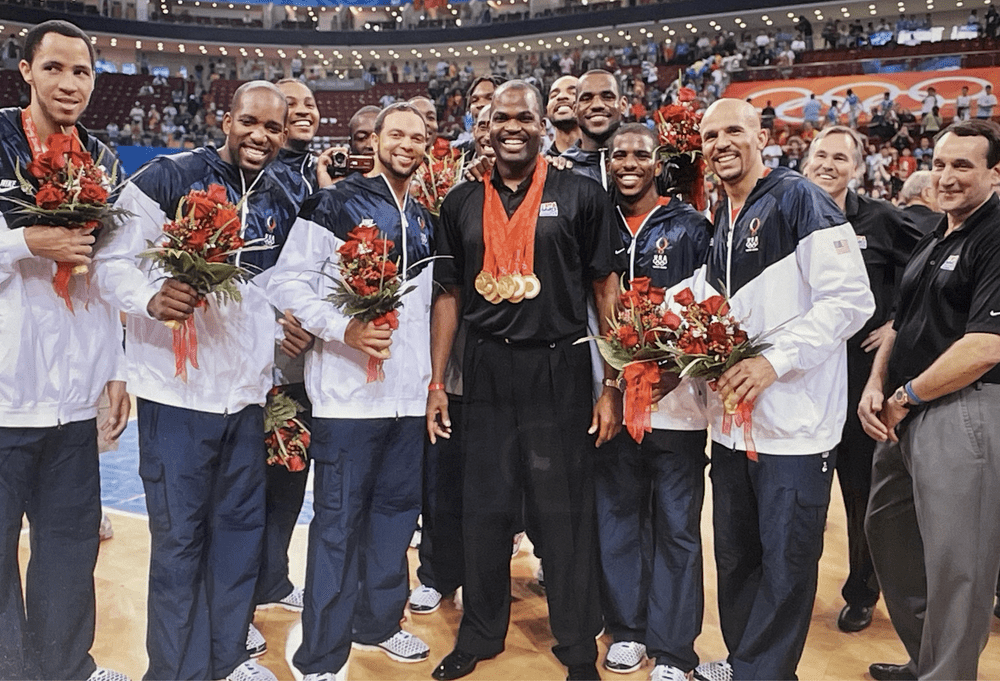 Nate McMillan with Team USA