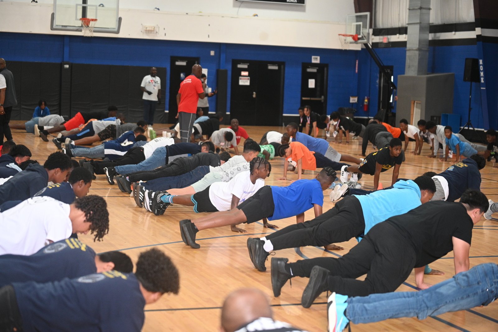 A moment from the Nate McMillan Mentoring Camp
