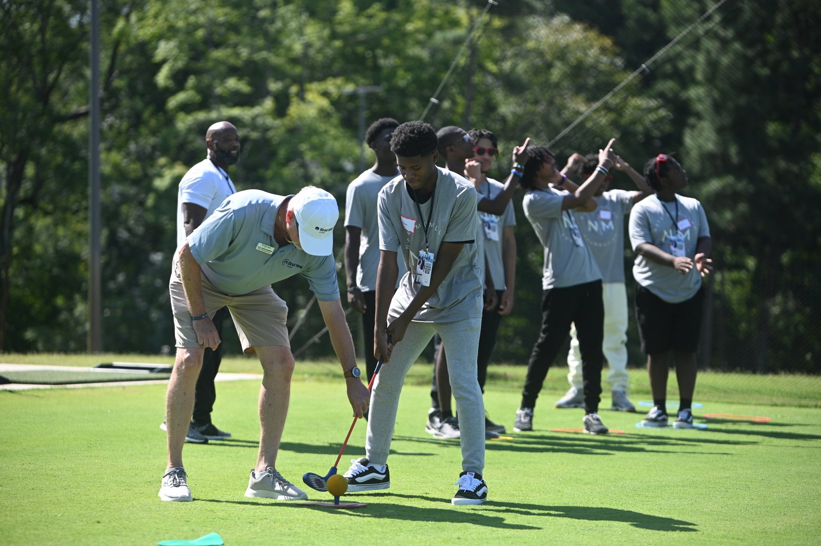 A moment from the Nate McMillan Mentoring Camp