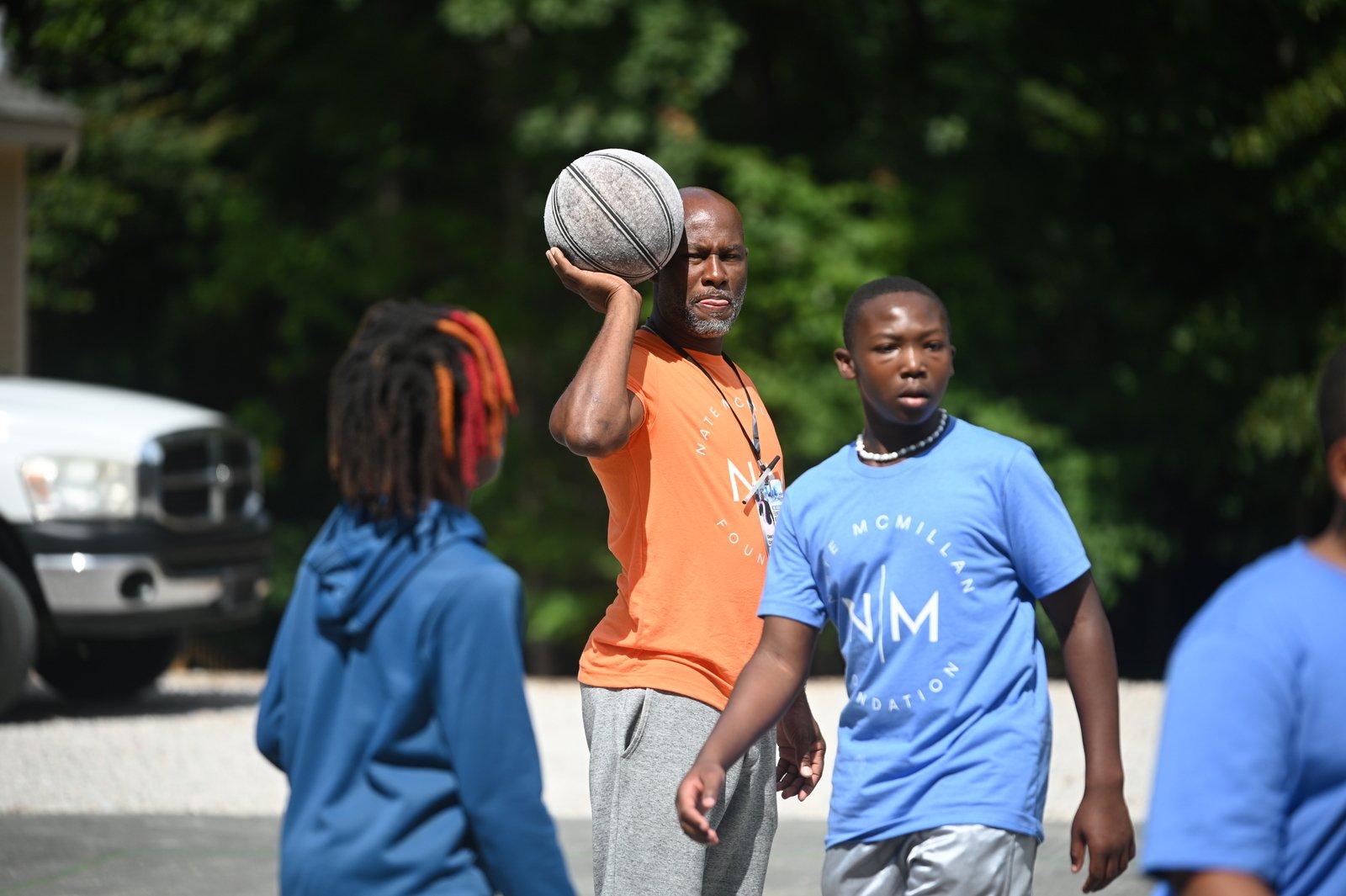 A moment from the Nate McMillan Mentoring Camp