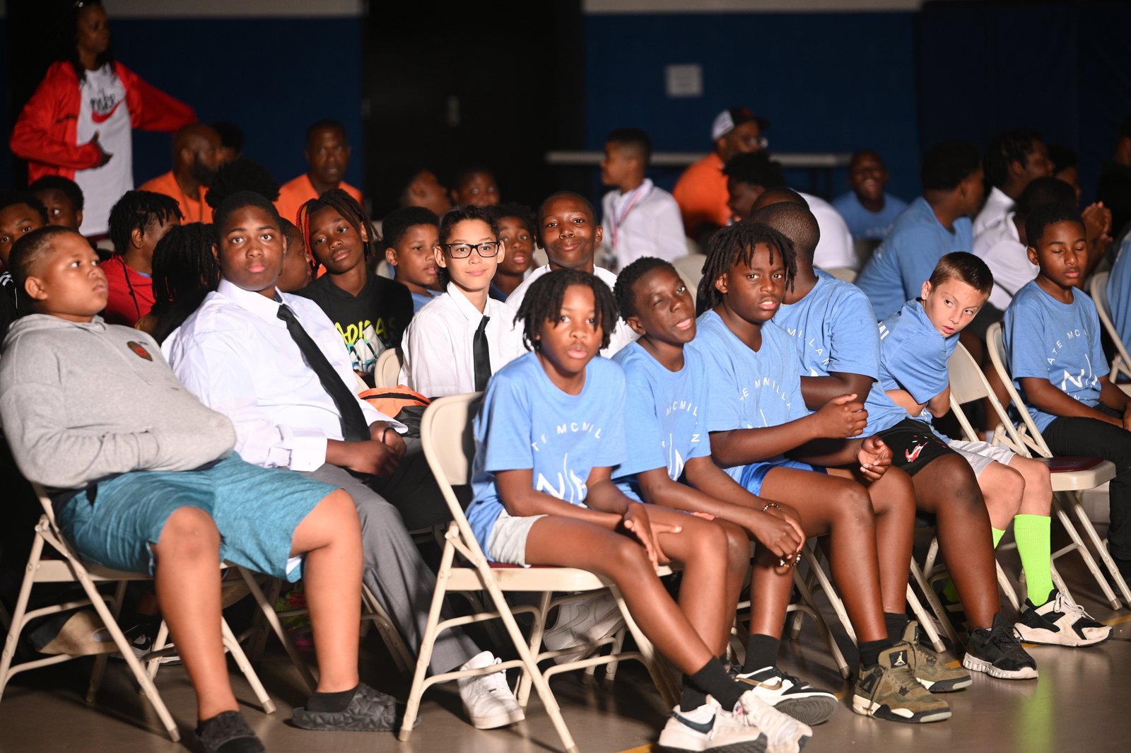 A moment from the Nate McMillan Mentoring Camp