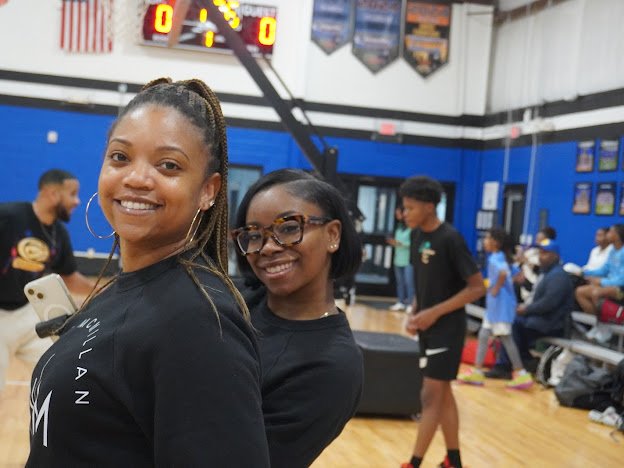 A moment from the Nate McMillan Mentoring Camp