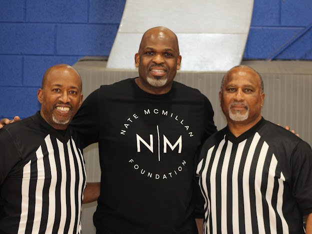 A moment from the Nate McMillan Mentoring Camp
