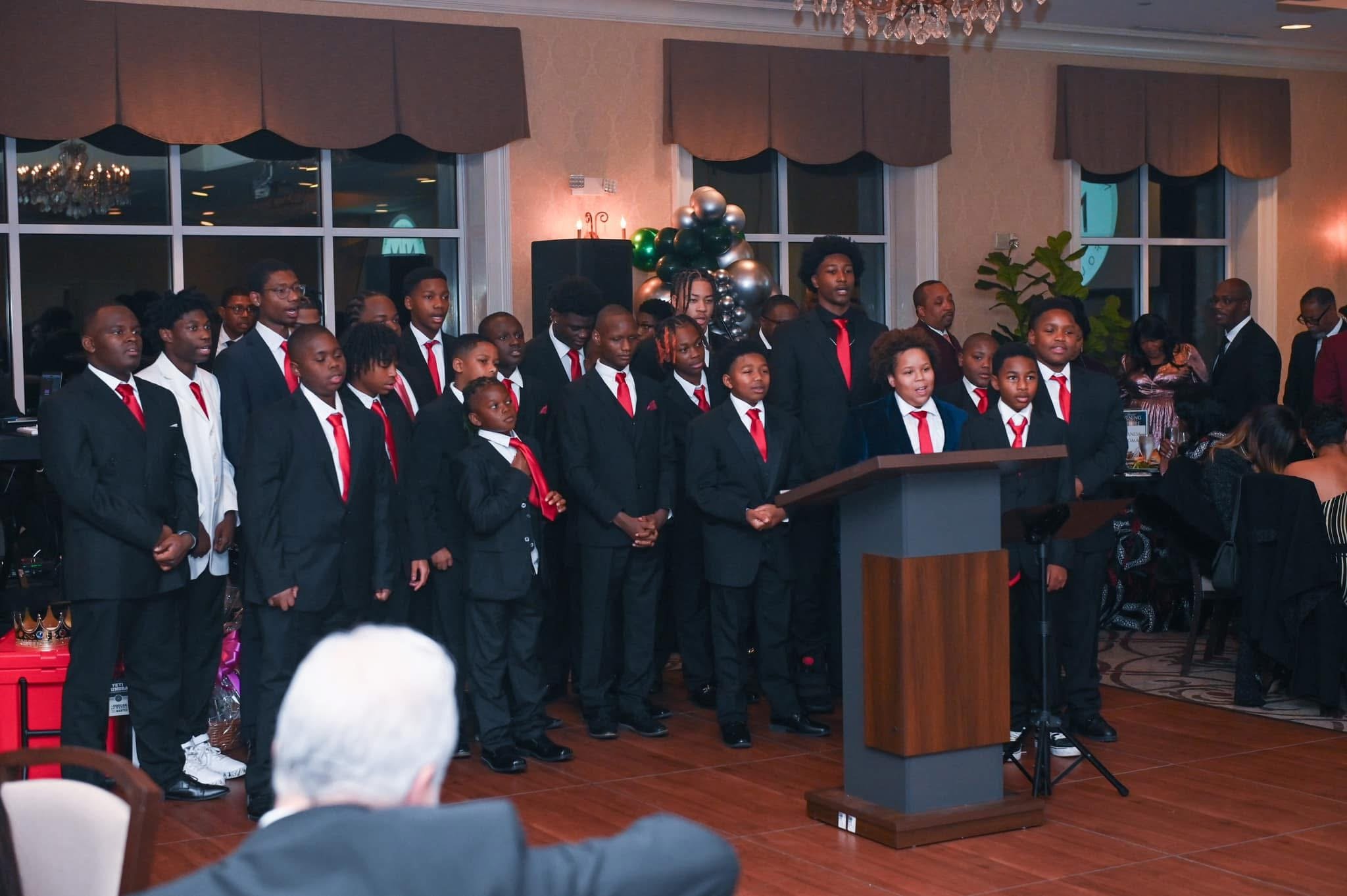 Young men together at a foundation event
